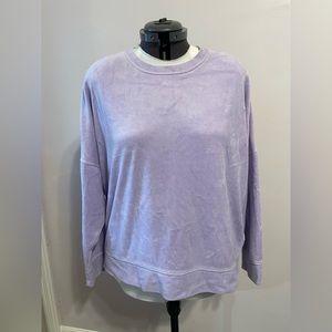 Aerie Purple Velour Sweatshirt
